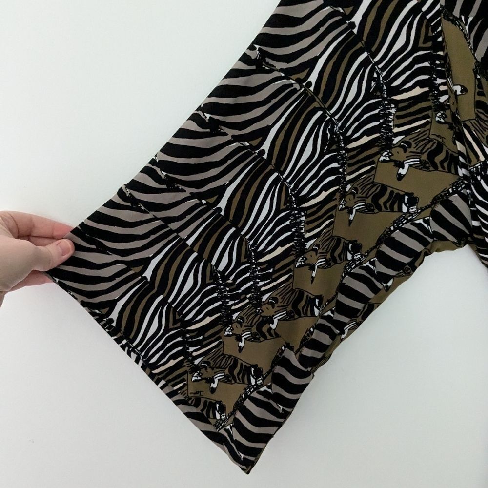 Banana Republic x Issa London Zebra Print Jersey Kimono Wrap Dress - Picture 5 of 8